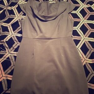 CK GRAY DRESS WITH COWL NECK